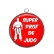 Pendentif Cabochon Argent - super prof de judo