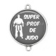 Connecteur Cabochon Argent - super prof de judo