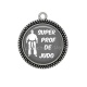 Pendentif Cabochon Argent - super prof de judo