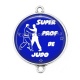 Connecteur Cabochon Argent - super prof de judo