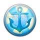 Cabochon Résine - ancre de mer