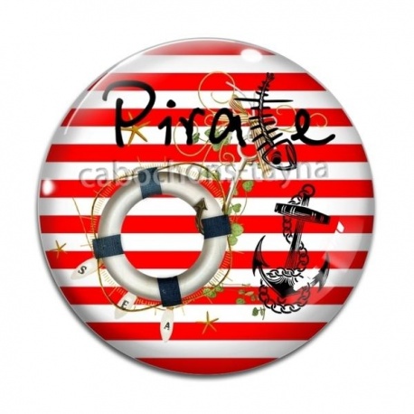 Cabochon Verre - pirate des mers