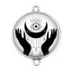Connecteur Cabochon Argent - spiritualité