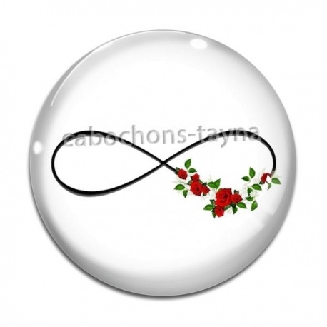 Cabochon Verre - signe infini