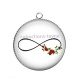 Pendentif Cabochon Argent - signe infini