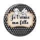 Cabochon Résine - je t'aime ma fille