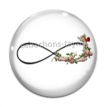 Cabochon Verre - signe infini