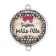 Connecteur Cabochon Argent - super petite fille