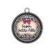 Pendentif Cabochon Argent - super petite fille