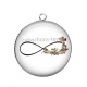 Pendentif Cabochon Argent - signe infini