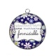 Pendentif Cabochon Argent - une marraine formidable