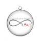 Pendentif Cabochon Argent - signe infini