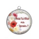 Pendentif Cabochon Argent - veux tu être ma témoin