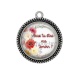 Pendentif Cabochon Argent - veux tu être ma témoin
