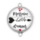 Connecteur Cabochon Argent - marraine love d'amour