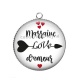 Pendentif Cabochon Argent - marraine love d'amour