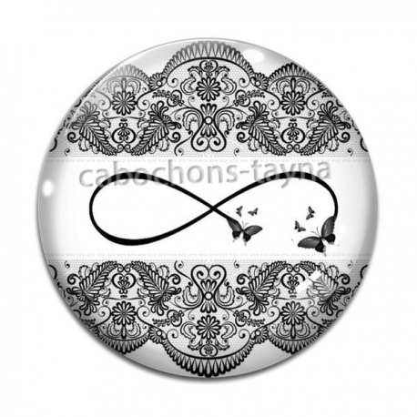 Cabochon Verre - signe infini