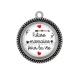 Pendentif Cabochon Argent - future marraine pour la vie