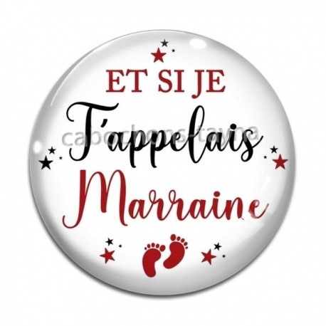 Cabochon Verre - et si je t'appelais marraine
