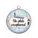 Pendentif Cabochon Argent -  un pilote exceptionnel