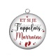 Pendentif Cabochon Argent - et si je t'appelais marraine