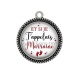 Pendentif Cabochon Argent - et si je t'appelais marraine