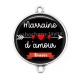 Connecteur Cabochon Argent - marraine d'amour forever