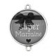 Connecteur Cabochon Argent - super marraine