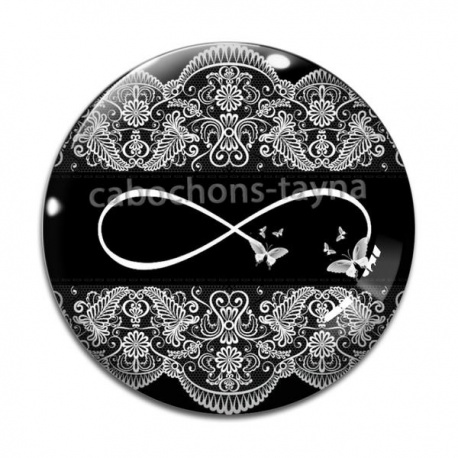 Cabochon Verre - signe infini