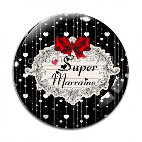Cabochon Verre - super marraine