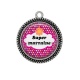 Pendentif Cabochon Argent - super marraine