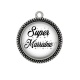 Pendentif Cabochon Argent - super marraine
