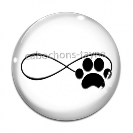 Cabochon Verre - signe infini
