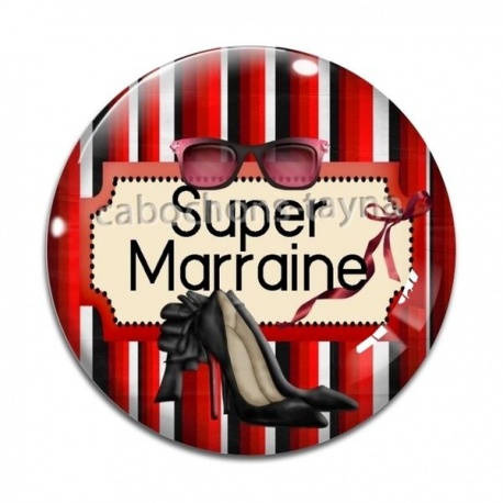 Cabochon Verre - super marraine