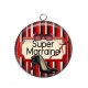 Pendentif Cabochon Argent - super marraine