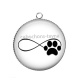 Pendentif Cabochon Argent - signe infini