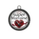 Pendentif Cabochon Argent - super marraine