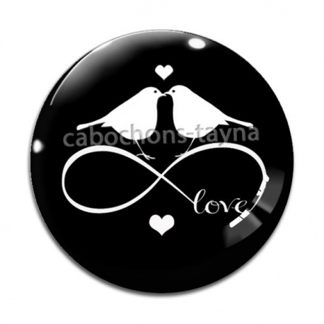 Cabochon Verre - signe infini