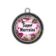 Pendentif Cabochon Argent - super marraine