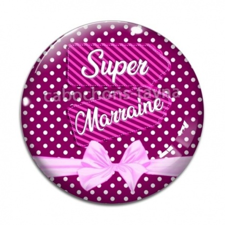 Cabochon Verre - super marraine