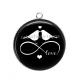 Pendentif Cabochon Argent - signe infini