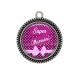 Pendentif Cabochon Argent - super marraine