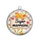 Pendentif Cabochon Argent - super marraine