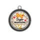 Pendentif Cabochon Argent - super marraine