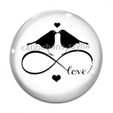Cabochon Verre - signe infini