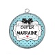 Pendentif Cabochon Argent - super marraine
