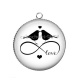 Pendentif Cabochon Argent - signe infini