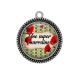 Pendentif Cabochon Argent - super marraine