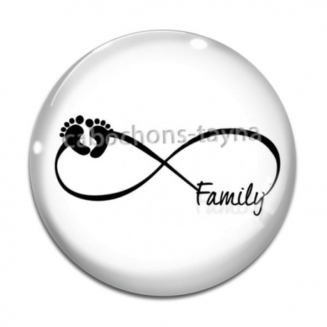Cabochon Verre - signe infini