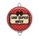 Connecteur Cabochon Argent - une super nièce